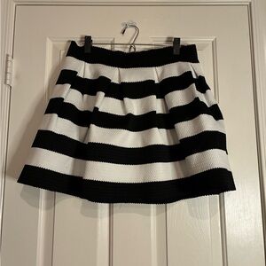 Express Black and White A-Line Skirt